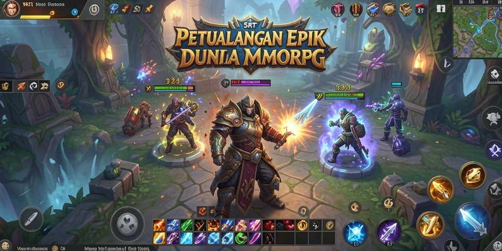 Screenshot gameplay yang menampilkan aksi seru dalam 5RT MMORPG.