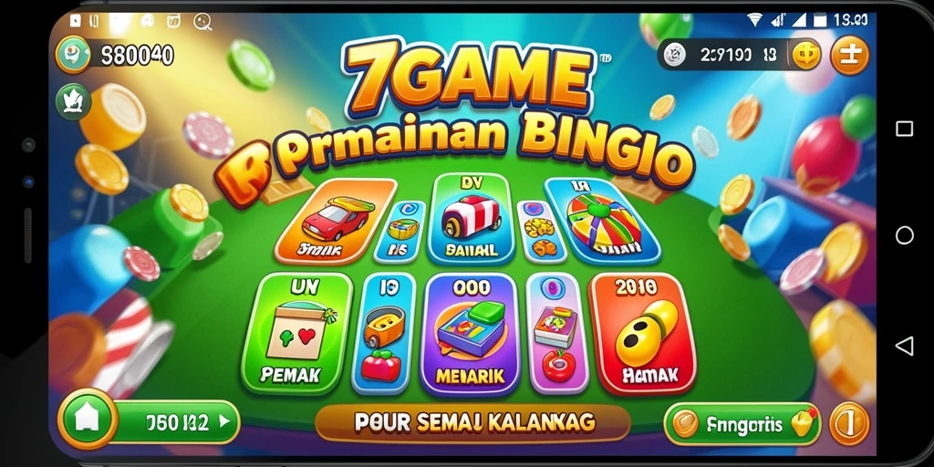 Tampilan menarik dari permainan Bingo di 7GAME.