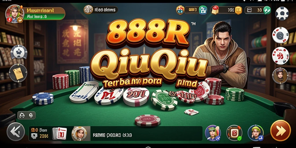 Tampilan gameplay seru dari QiuQiu di 888R.