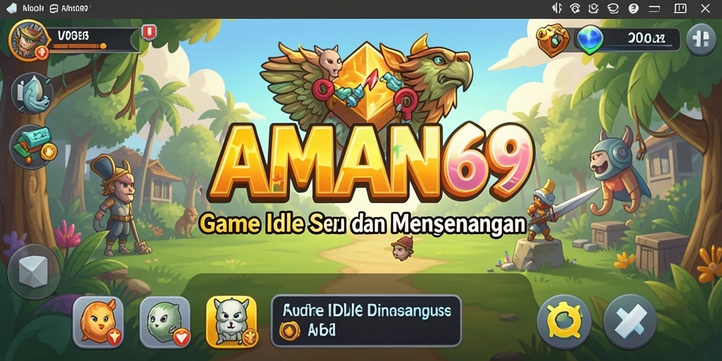 Screenshot gameplay AMAN69 menampilkan aktivitas pengelolaan sumber daya yang menarik.