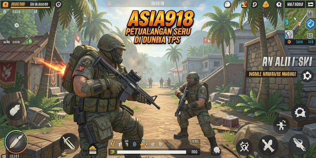 Screenshot gameplay ASIA918 dengan aksi menembak yang mendebarkan.