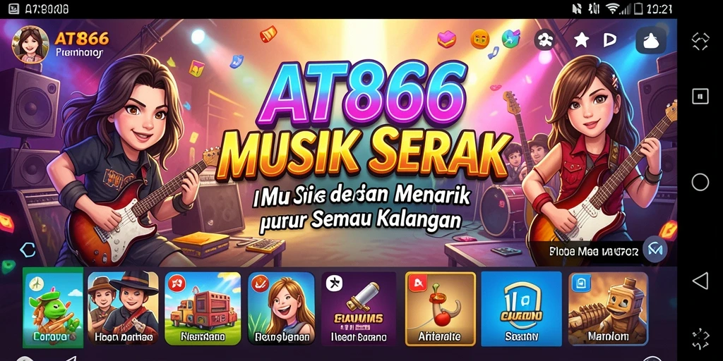 Tampilan gameplay AT866 yang penuh warna dan interaktif.