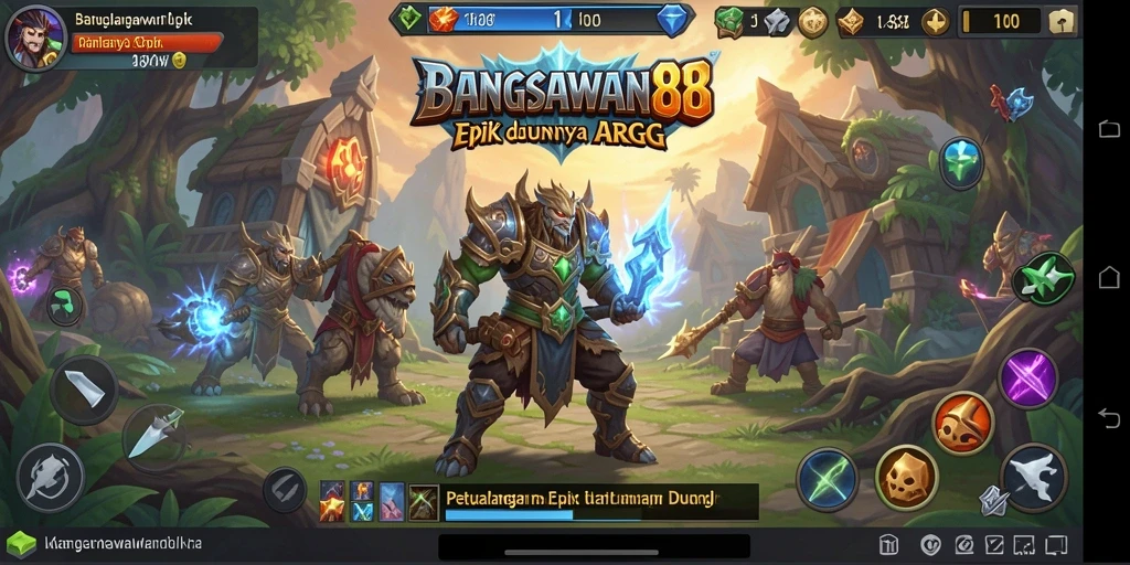 Tampilan gameplay seru di BANGSAWAN88 dengan aksi pertempuran intense.