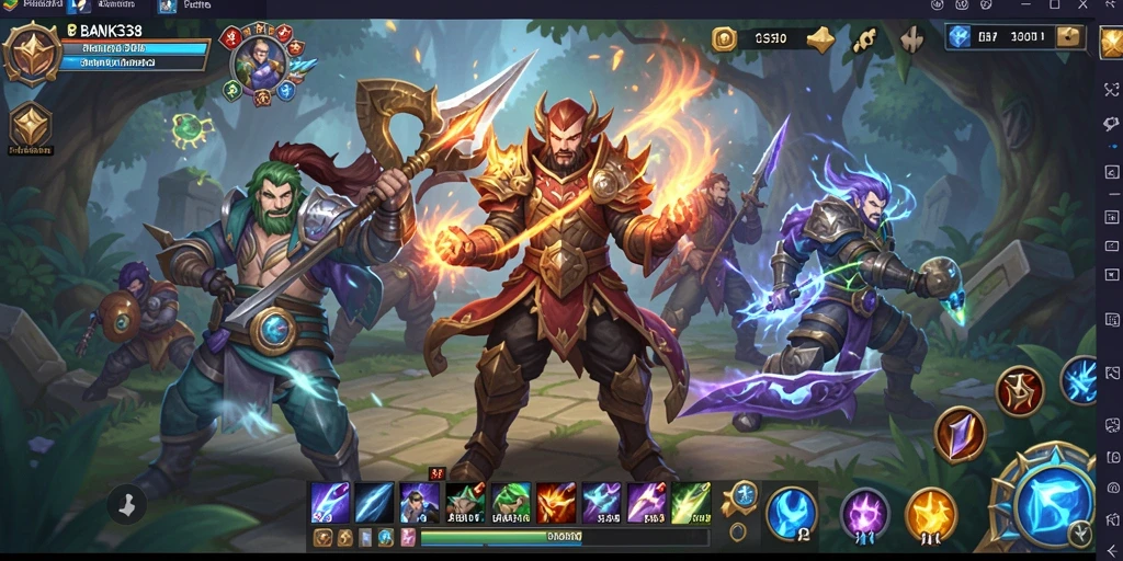 Screenshot gameplay BANK338 yang menunjukkan aksi pertarungan ARPG.