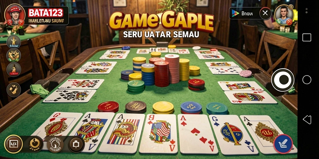 Tangkapan layar gameplay BATA123 dengan aksi Gaple seru.