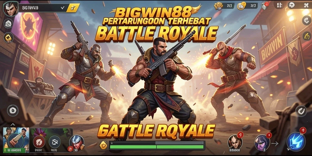 Tampilan seru gameplay Battle Royale dalam BIGWIN88.