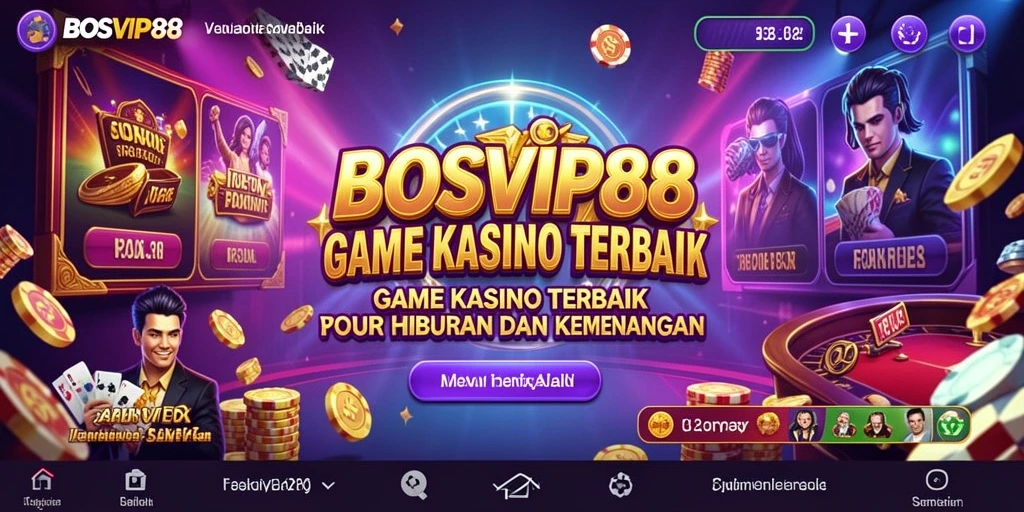 Tampilan gameplay menarik di BOSVIP88 dengan berbagai pilihan game Kasino.