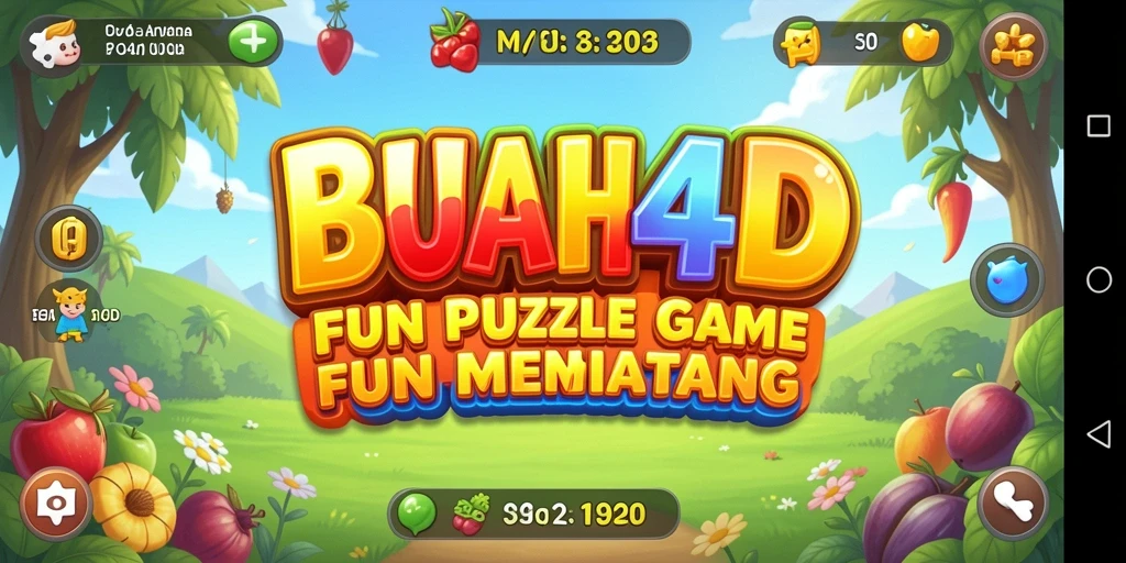 Tampilan gameplay BUAH4D yang penuh warna dan menantang.