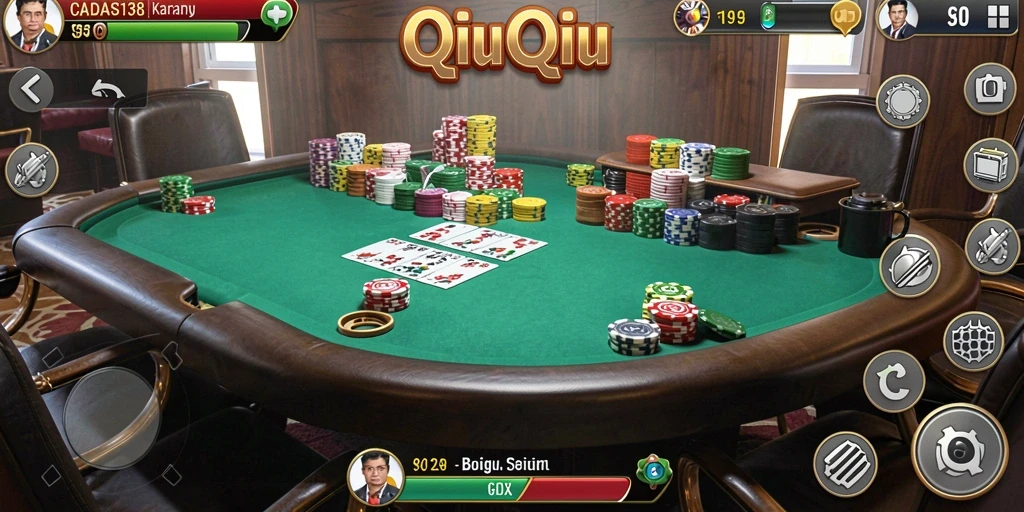 Tampilan gameplay QiuQiu yang menarik dan mendebarkan.