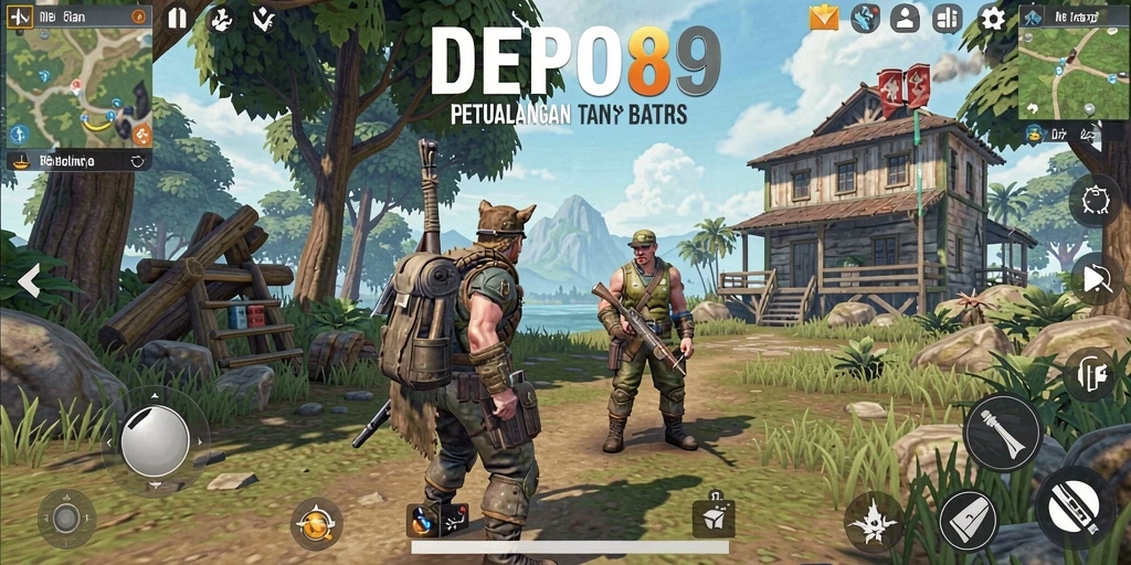 Tangkapan layar gameplay DEPO89 yang menunjukkan eksplorasi dunia terbuka.