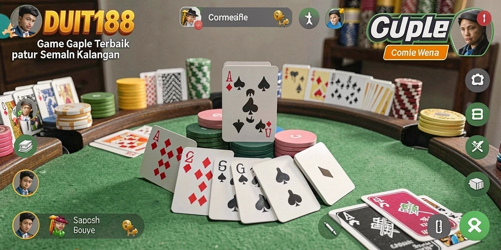 Tampilan gameplay Gaple yang seru dan interaktif.