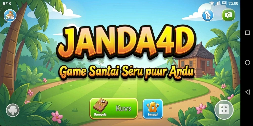 Tampilan gameplay JANDA4D yang penuh warna dan seru.