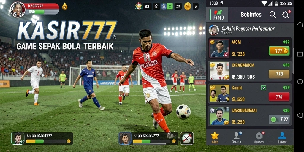 Tampilan gameplay KASIR777 yang menegangkan dalam aksi sepak bola.