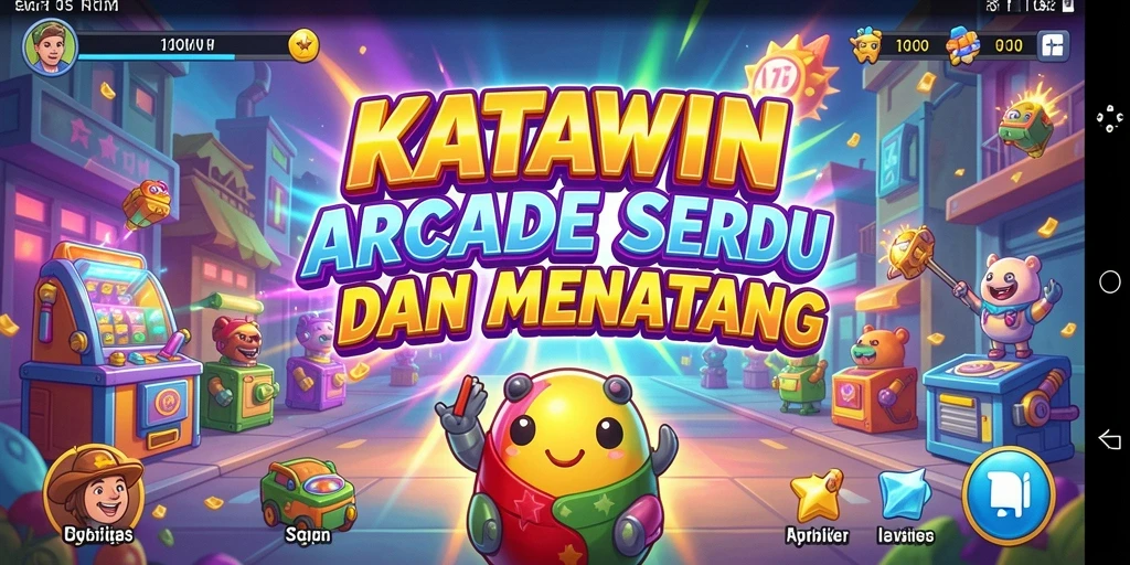Screenshot gameplay KATAWIN yang menampilkan momen seru saat bermain arcade.