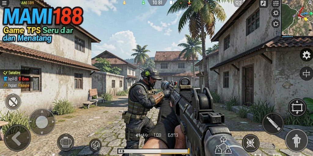 Screenshot utama MAMI188 menampilkan aksi pertempuran intens.