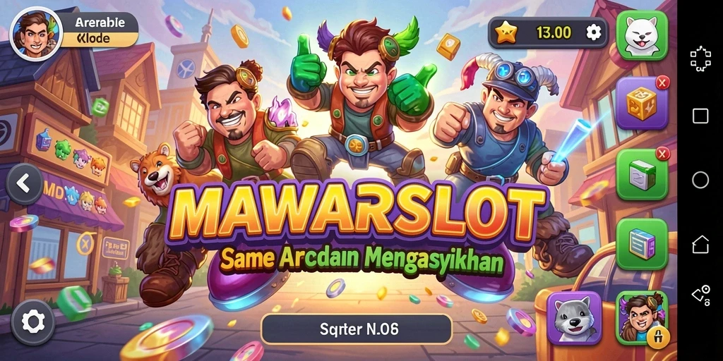 Tampilan gameplay seru dari MAWARSLOT yang penuh warna.
