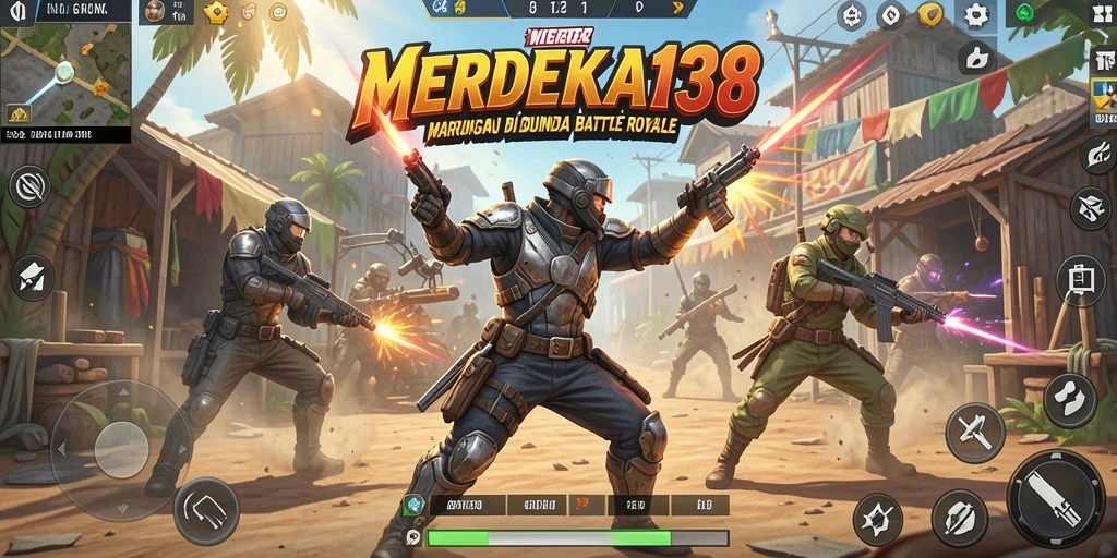 Gameplay seru dan mendebarkan di MERDEKA138 Battle Royale.