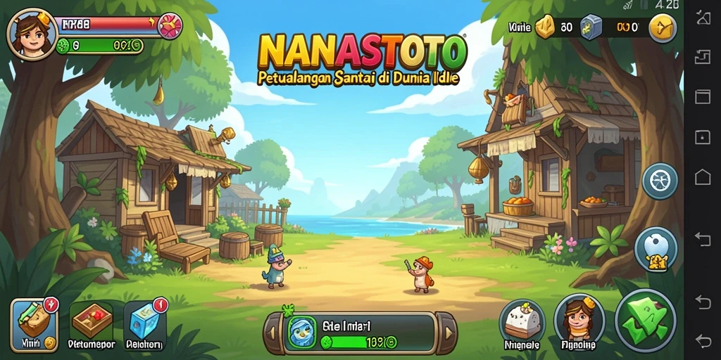 Tampilan menarik dari gameplay NANASTOTO yang menenangkan.