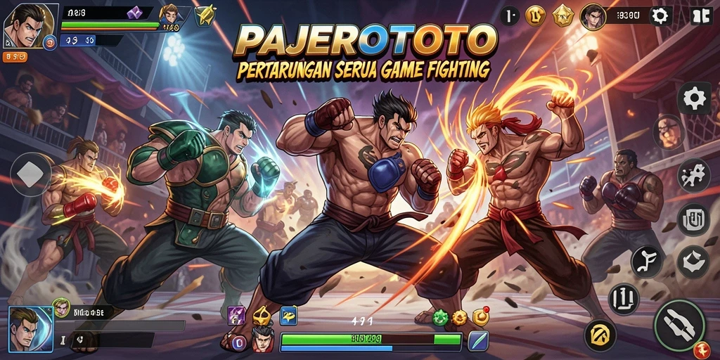 Gameplay PAJEROTOTO menunjukkan aksi pertarungan yang menegangkan dan seru.