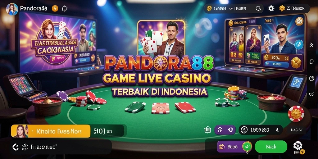 Tampilan gameplay menarik di aplikasi Live Casino PANDORA88.