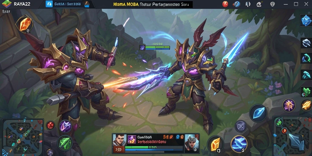 Gameplay seru dengan pertarungan intens di RAYA22.