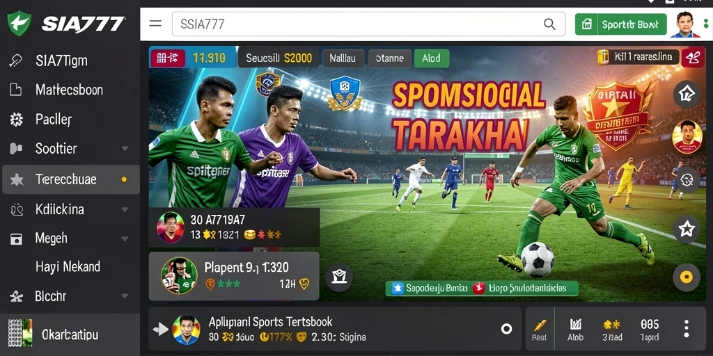 Tampilan gameplay SIA777 yang menarik saat taruhan olahraga.