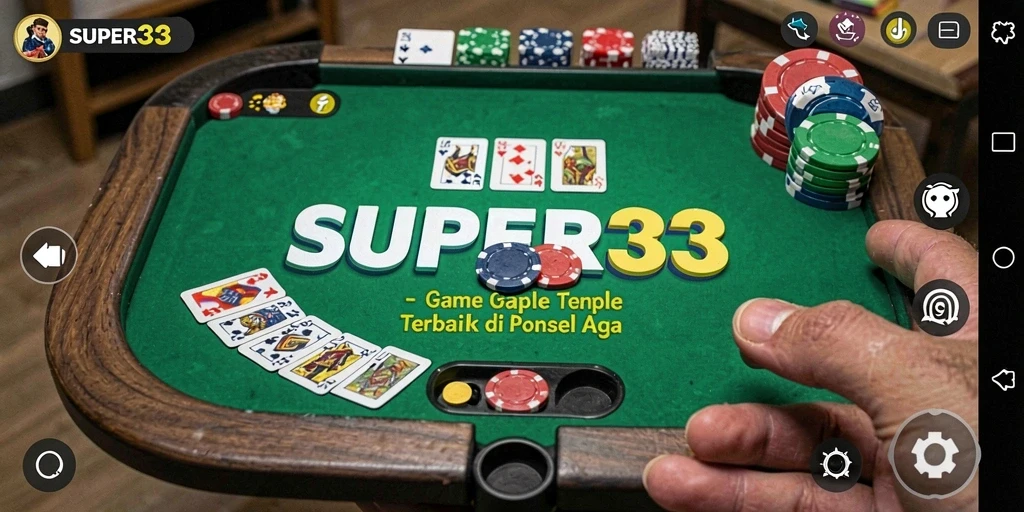 Tampilan gameplay Gaple yang seru dan interaktif dalam SUPER33.