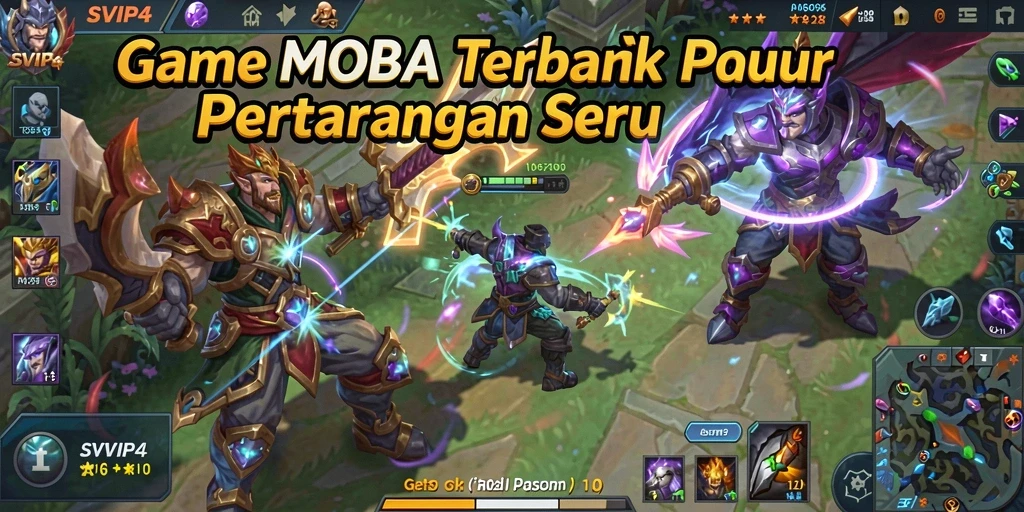 Tampilan gameplay MOBA yang seru dan penuh strategi di SVIP4.